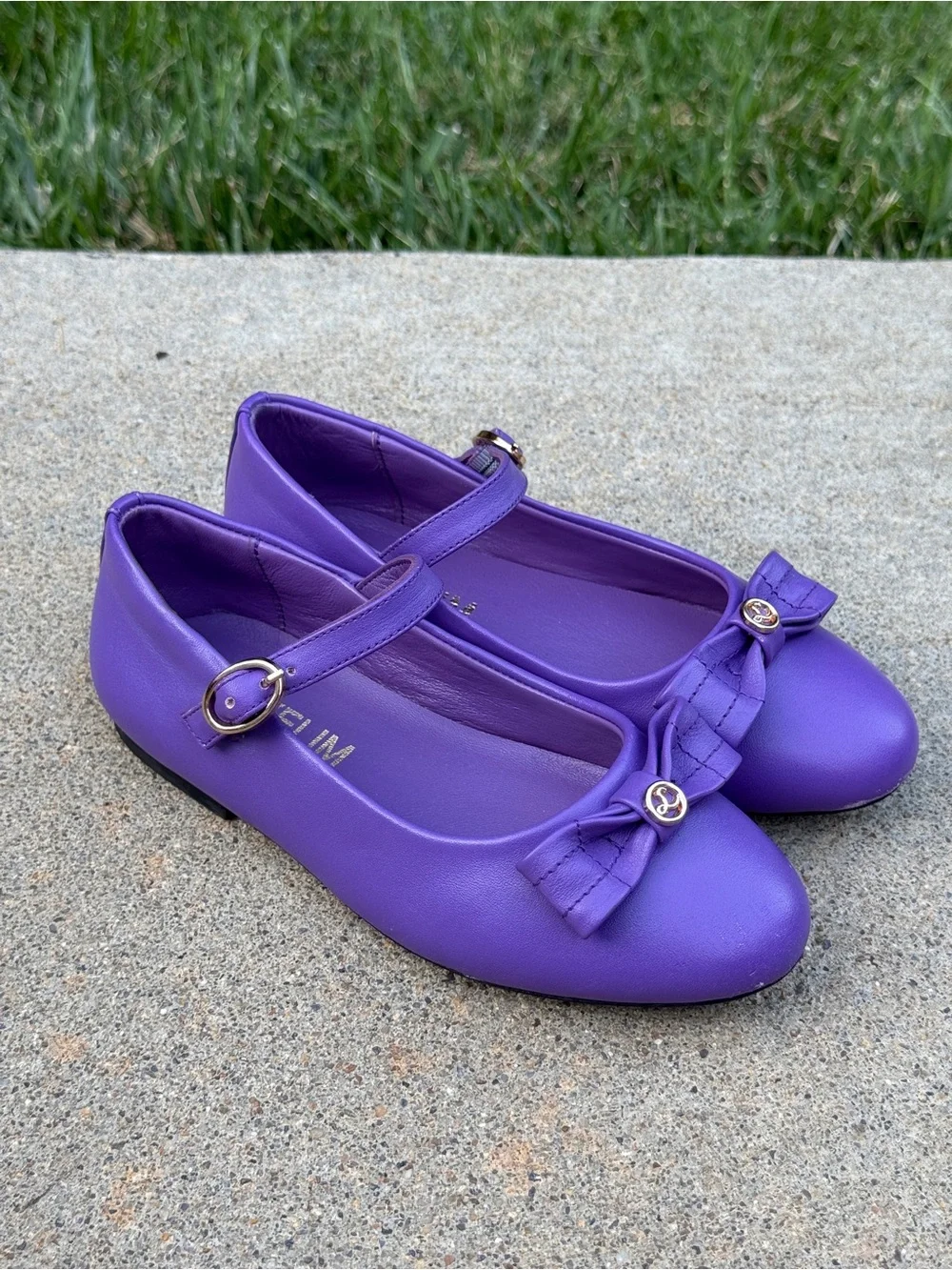 Luxelim Isla Purple Leather Mary Janes EU 29 / US 11.5–12 Girls Dress Shoes